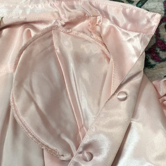 VTG Impressions Pink Satin Long Sleeve Blouse Sz.XL - Picture 6 of 8